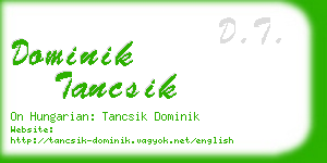 dominik tancsik business card